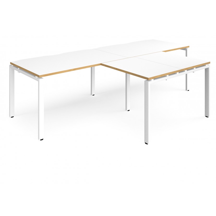 Adapt 2 Person  L Shape Desks with Return Unit